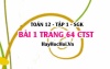 Bài 1 trang 64 Toán 12 tập 1 Chân trời sáng tạo